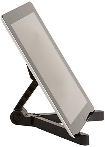 AmazonBasics Adjustable Tablet Holder Stand - Compatible with Apple iPad, Samsung Galaxy and Kindle Fire Tablets