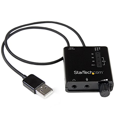 StarTech.com USB Sound Card w/ SPDIF Digital Audio & Stereo Mic – External Sound Card for Laptop or PC – SPDIF Output (ICUSBAUDIO2D)