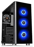 Thermaltake V200 Tempered Glass RGB Edition 12V MB Sync Capable ATX Mid-Tower Chassis with 3 120mm 12V RGB Fan + 1 Black 120mm Rear Fan Pre-Installed CA-1K8-00M1WN-01