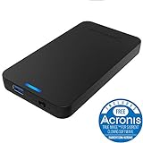 Sabrent 2.5-Inch SATA to USB 3.0 Tool-Free External Hard Drive Enclosure [Optimized for SSD, Support UASP SATA III] Black (EC-UASP)