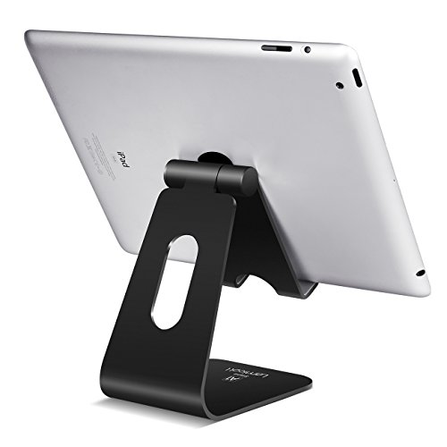 Tablet Stand Multi-Angle, Lamicall Tablet Holder: Desktop Adjustable Dock Cradle Compatible with Tablets Such As iPad Air Mini Pro, Phone XS Max XR X 6 7 8 Plus More Tablets (4-13 Inch) - Black