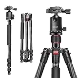 NEEWER 66 inch Camera Tripod Monopod with Ball Head Carbon Fiber ,1/4” Arca Type Quick Release Plate,Bag, Lightweight Travel Tripod for DSLR Camera,Video Camcorder, Max Load: 26.5lb/12kg