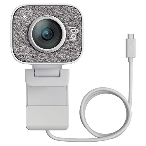 Logitech StreamCam, 1080P HD 60fps Streaming Webcam with USB-C and Built-in Microphone, White