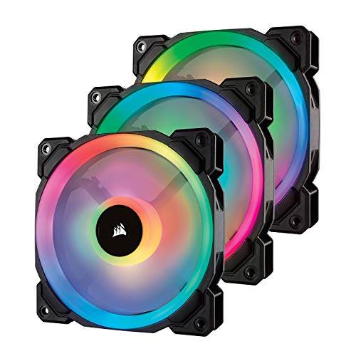 Corsair LL Series LL120 RGB 120mm Dual Light Loop RGB LED PWM Fan 3 Fan Pack with Lighting Node Pro