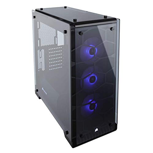 Corsair Crystal 570X RGB Mid-Tower Case, 3 RGB Fans, Tempered Glass - Black - CC-9011098-WW