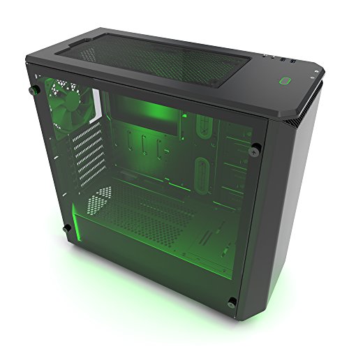 Phanteks PH-EC416PTG_BK Eclipse P400 Steel ATX Mid Tower Case Satin Black, Tempered Glass Edition Cases