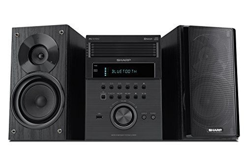 Sharp XL-BH250 Sharp 5-Disc Micro Shelf Executive Speaker System with Bluetooth, USB Port for MP3 Playback, AM/FM, Audio in for Digital Players