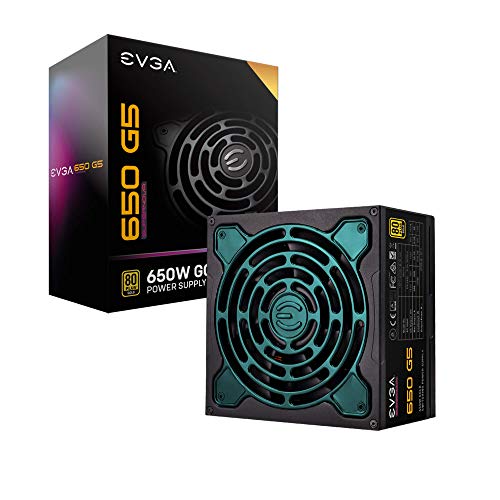 EVGA Supernova 650 G5, 80 Plus Gold 650W, Fully Modular, ECO Mode with Fdb Fan, 10 Year Warranty, Compact 150mm Size, Power Supply 220-G5-0650-X1