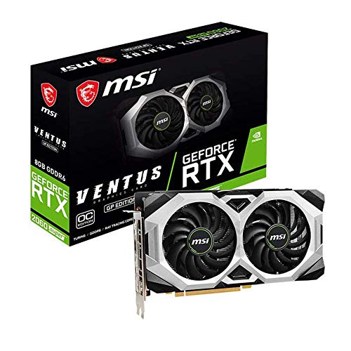 MSI Gaming GeForce RTX 2060 Super 8GB GDRR6 256-Bit HDMI/DP G-Sync Turing Architecture Overclocked Graphics Card (RTX 2060 Super VENTUS GP OC) (RTX 2060 Super Ventus GP OC)