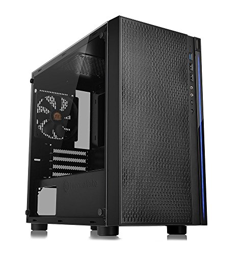 Thermaltake Versa H18 Tempered Glass Black SPCC Micro ATX Gaming Computer Case CA-1J4-00S1WN-01