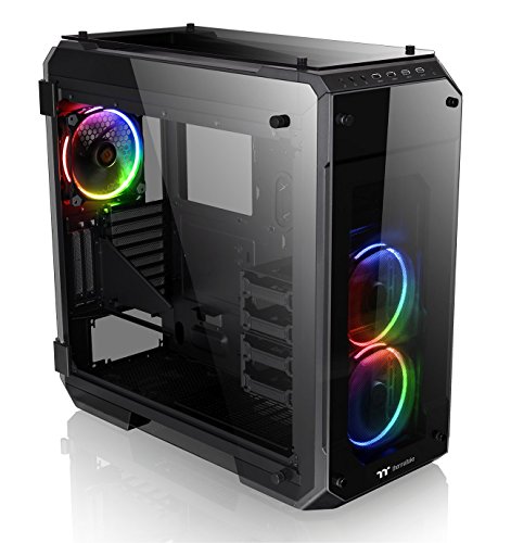 Thermaltake View 71 RGB 4-Sided Tempered Glass Vertical GPU Modular E-ATX Gaming Full Tower Computer Case CA-1I7-00F1WN-01