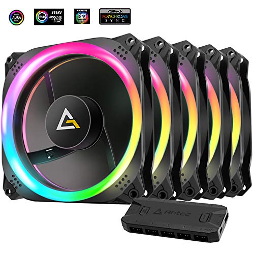 Antec Prizm 120 ARGB 5+C 120mm Case Fan w/Fan Controller (5 in 1 Pack)