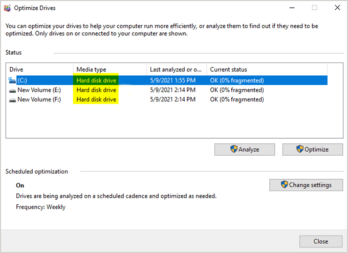 Disk drive optimization